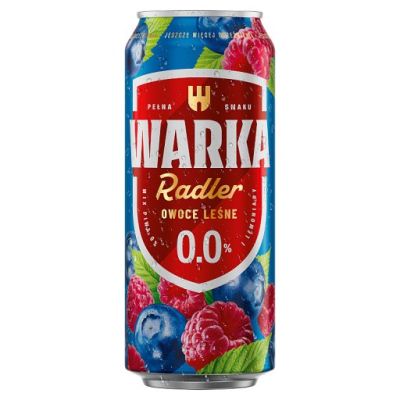 Warka Radler Mix piwa 0 % i lemoniady owoce leśne 500 ml