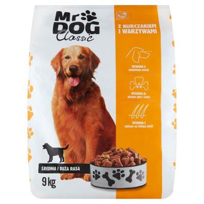 Mr Dog Classic Karma dla dorosłych psów z kurczakiem i warzywami 9 kg