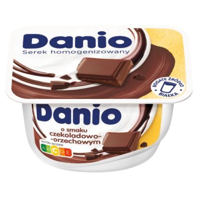 Danone Danio Serek homogenizowany o smaku czekoladowo-orzechowym 135 g