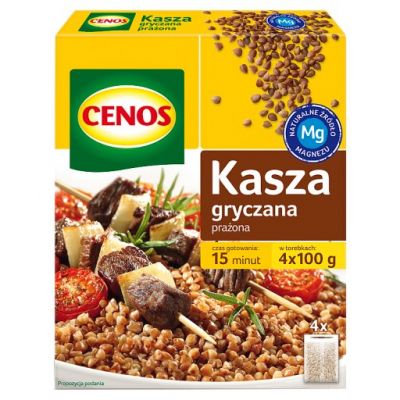 Cenos Kasza gryczana prażona 400 g (4 torebki)