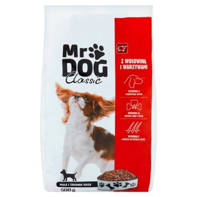 Mr Dog Classic Karma dla dorosłych psów z wołowiną i warzywami 500 g