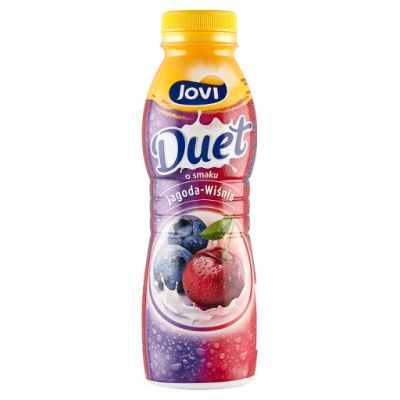 Jovi Duet Napój jogurtowy o smaku jagoda-wiśnia 350 g