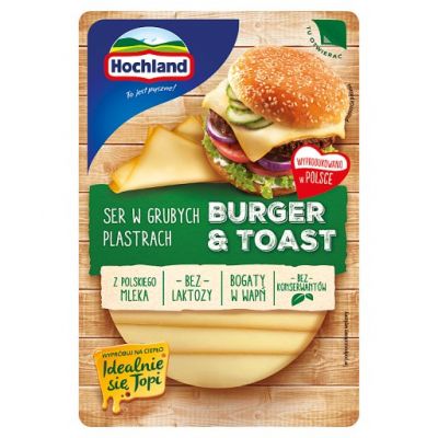 Hochland Burger & Toast Ser w grubych plastrach 135 g