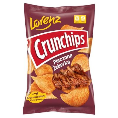 Crunchips Chipsy ziemniaczane o smaku pieczone żeberka 140 g