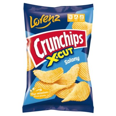 Crunchips X-Cut Chipsy ziemniaczane solony 140 g