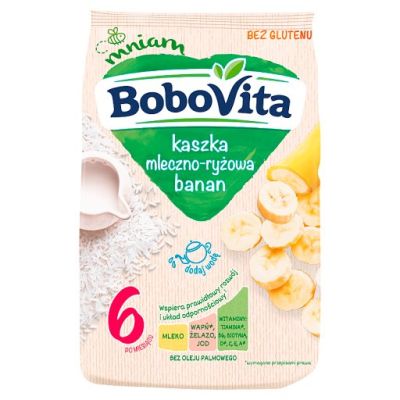 BoboVita Kaszka mleczno-ryżowa banan po 6 miesiącu 230 g
