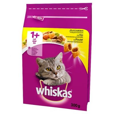 Whiskas 1+ lat Karma pełnoporcjowa przepyszne paszteciki z kurczakiem 300 g