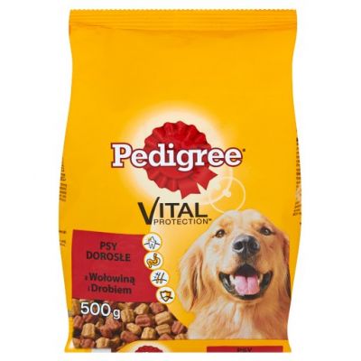 Pedigree Vital Protection z wołowiną i drobiem Psy dorosłe Karma pełnoporcjowa 500 g