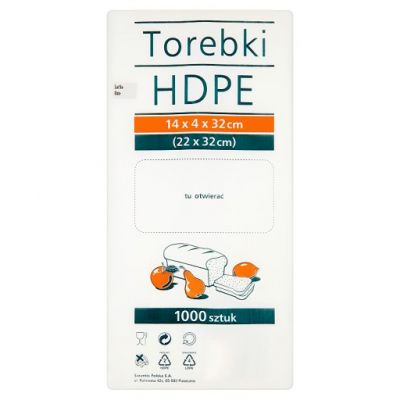 Torebki HDPE 22 x 32 cm 1000 sztuk