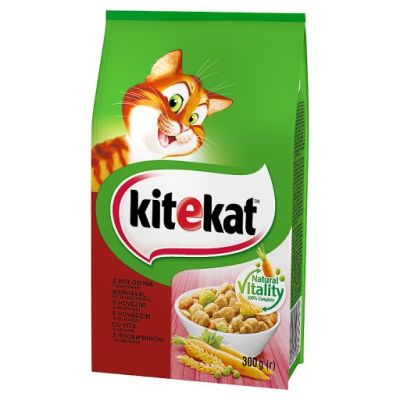 Kitekat z wołowiną i warzywami Karma pełnoporcjowa 300 g