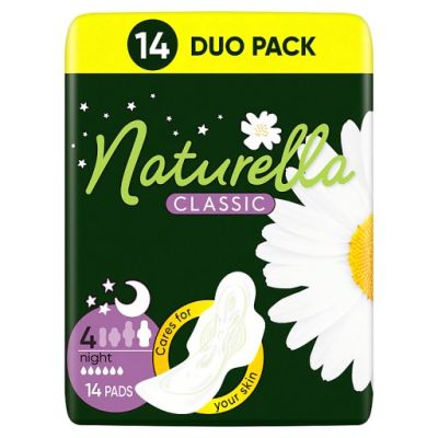 Naturella Classic Night rozmiar 4 Podpaski ze skrzydełkami, × 14