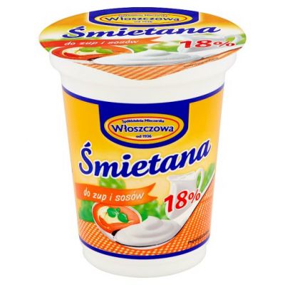 Włoszczowa Śmietana do zup i sosów 18% 330 g