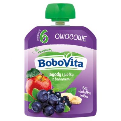 BoboVita Jagody i jabłka z bananem po 6 miesiącu 80 g