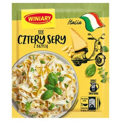 Winiary Sosy do makaronu Italia Sos cztery sery z bazylią 37 g