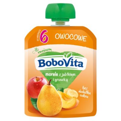 BoboVita Morele z jabłkiem i gruszką po 6 miesiącu 80 g