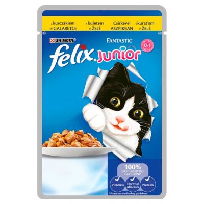 Felix Fantastic Junior Karma dla kociąt z kurczakiem w galaretce 100 g
