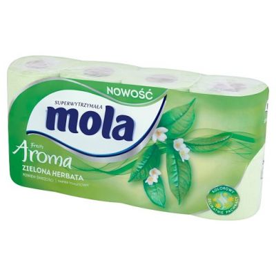 Mola Fresh Aroma Papier toaletowy zielona herbata 8 rolek