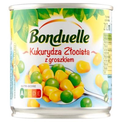 Bonduelle Kukurydza Złocista z groszkiem 170 g