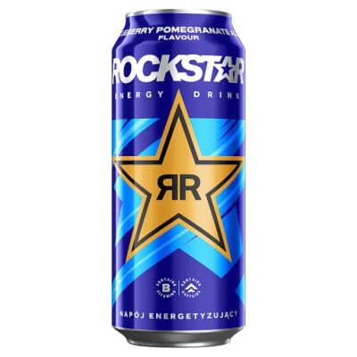 Rockstar Gazowany napój energetyzujący o smaku owoców jagodowych i granatu 500 ml
