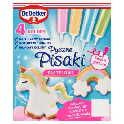 Dr. Oetker Pyszne pisaki pastelowe 76 g (4 x 19 g)